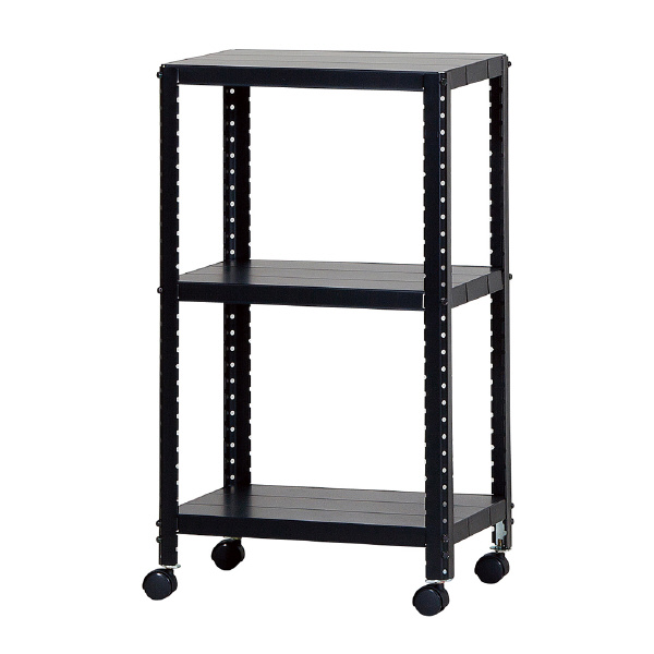 （株）ダイソー キャスターラック CLEK キャスターラック３段 CLEK45380-3 ｸﾛ