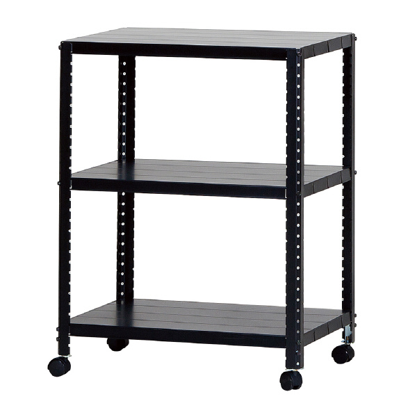 （株）ダイソー キャスターラック CLEK キャスターラック３段 CLEK6480-3 ｸﾛ