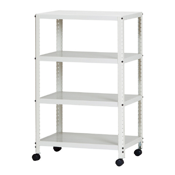 （株）ダイソー キャスターラック CLEK キャスターラック４段 CLEK6495-4 ｼﾛ