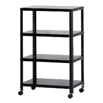 （株）ダイソー キャスターラック CLEK キャスターラック４段 CLEK6495-4 ｸﾛ