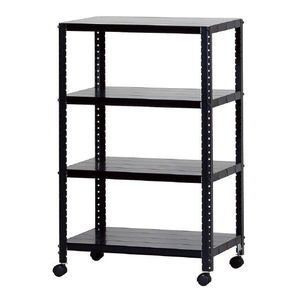 （株）ダイソー キャスターラック CLEK キャスターラック４段 CLEK6495-4 ｸﾛ