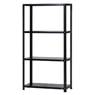 （株）ダイソー LSTラック(70kgタイプ) スタンダードラック４段 LST-34165 BK ｸﾛ