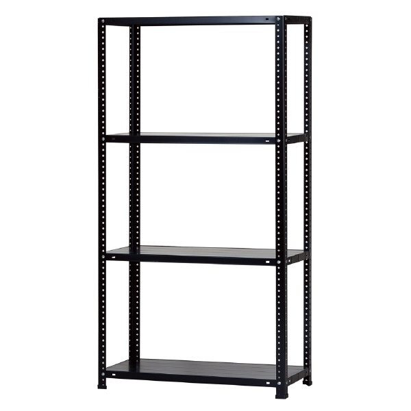（株）ダイソー LSTラック(70kgタイプ) スタンダードラック４段 LST-34165 BK ｸﾛ