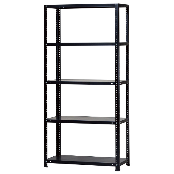 （株）ダイソー LSTラック(70kgタイプ) スタンダードラック５段 LST-104 BK 5ﾀﾞﾝ ｸﾛ