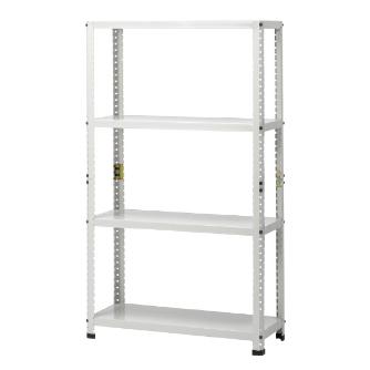 （株）ダイソー SRIIラック ジョイント式支柱(60kgタイプ) 支柱ジョイント式ラック４段 SR272712-4 ｼﾛ