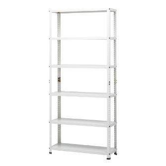 （株）ダイソー SRIIラック ジョイント式支柱(60kgタイプ) 支柱ジョイント式ラック６段 SR282718-6 ｼﾛ