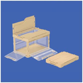 三甲（株） オリコンラック ホームオリコンラック（長短側扉有） 562740-00 51B ﾌﾀﾂｷ ﾌﾞﾗｳﾝ/ﾄｳﾒｲ