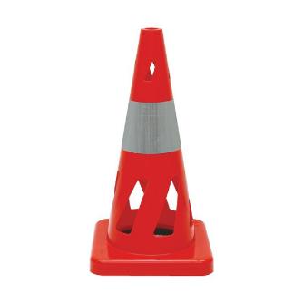 三甲（株） 安全保安用品 コーン（反射テープ白１本） 806407-01 ｾｰﾌﾃｨﾎｰﾙｺｰﾝ ﾚｯﾄﾞ