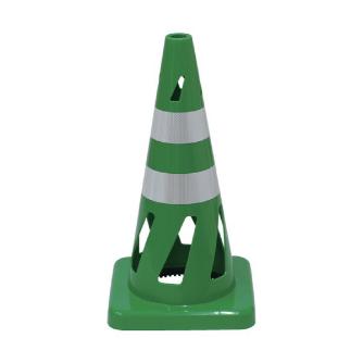 三甲（株） 安全保安用品 コーン（反射テープ白２本） 806407-01 ｾｰﾌﾃｨﾎｰﾙｺｰﾝ ｸﾞﾘｰﾝ