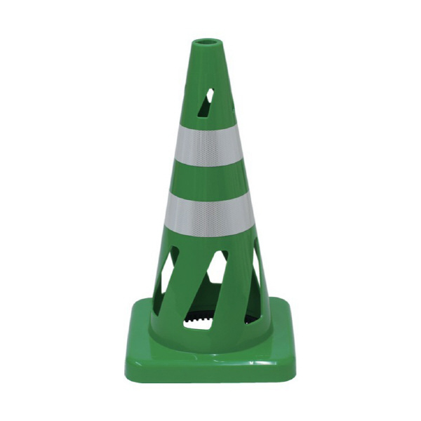 三甲（株） 安全保安用品 コーン（反射テープ白２本） 806407-01 ｾｰﾌﾃｨﾎｰﾙｺｰﾝ ｸﾞﾘｰﾝ