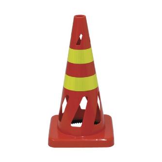 三甲（株） 安全保安用品 コーン（反射テープ黄色２本） 806407-01 ｾｰﾌﾃｨﾎｰﾙｺｰﾝ ﾚｯﾄﾞ