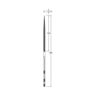 日本精密機械工作（株） 精密ヤスリ 粗目 X 精密ヤスリ（荒目）　角 X0314