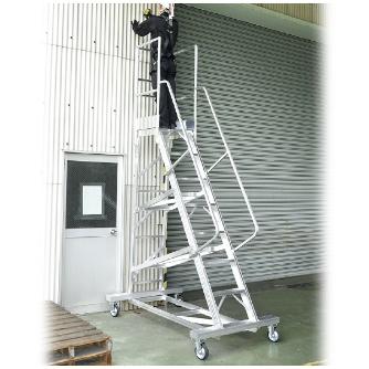 （株）ピカコーポレイション アルミ製移動式作業台 DWS-D-BTF アルミ製移動式作業台 DWS-D240BTF