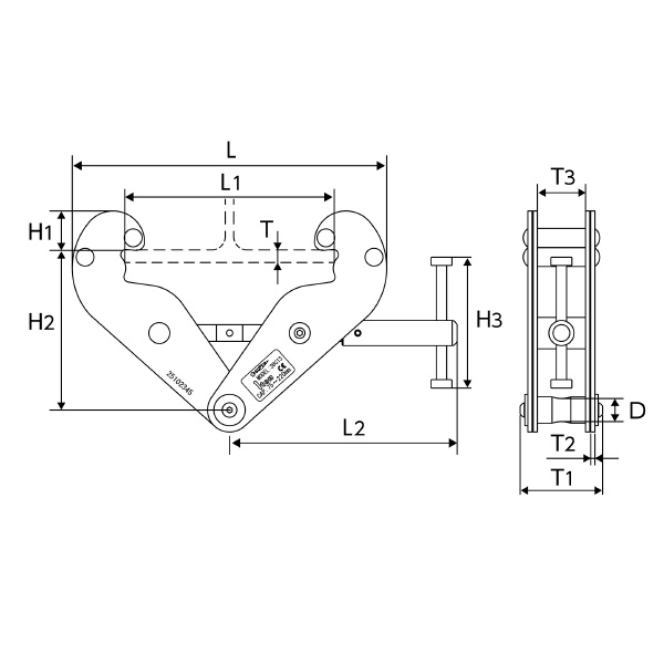 （株）スーパーツール ビームクランプ SBC-S ビームクランプ SBC2S