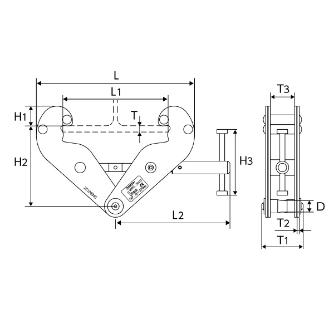 （株）スーパーツール ビームクランプ SBC-S ビームクランプ SBC3S