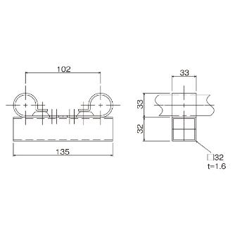 ＴＭＥＨジャパン（株） パイプ抜き差し受け金具 PIRA パイプ抜き差し受け金具 PIRA-15-2