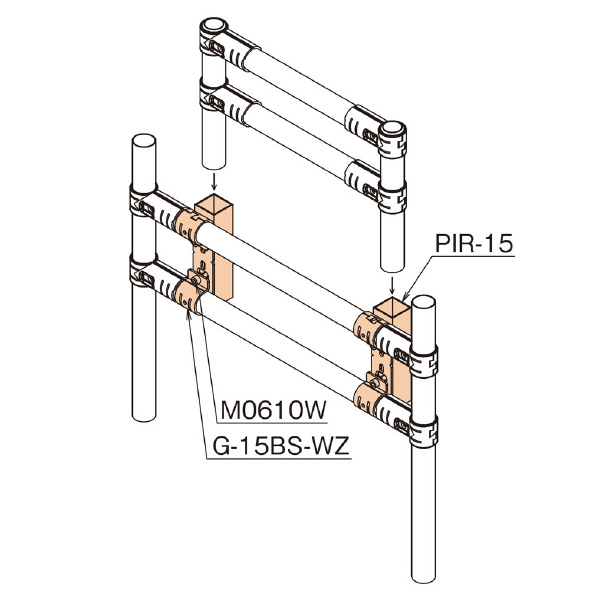 ＴＭＥＨジャパン（株） パイプ抜き差し受け金具 PIRA パイプ抜き差し受け金具 PIRA-15-2