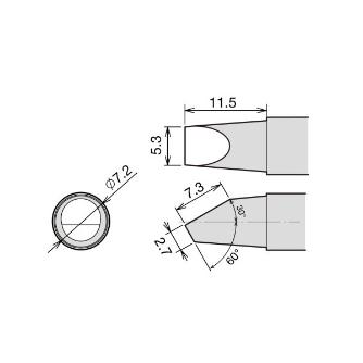 太洋電機産業（株） 交換こて先 RX-85HSRT 交換こて先 RX-85HSRT-5.4RA