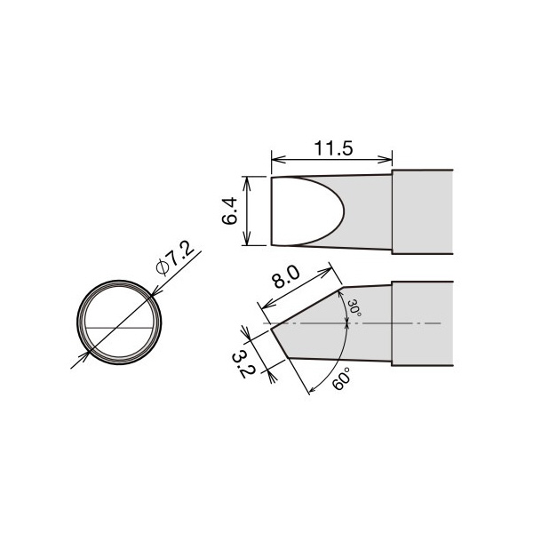太洋電機産業（株） 交換こて先 RX-85HSRT 交換こて先 RX-85HSRT-6.5RA