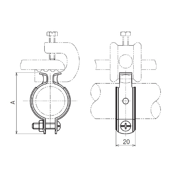 ネグロス電工（株） パイラック 金属製可とう電線管支持クリップ S-CBP パイラック　クリップ　ＳＵＳ S-24CBP