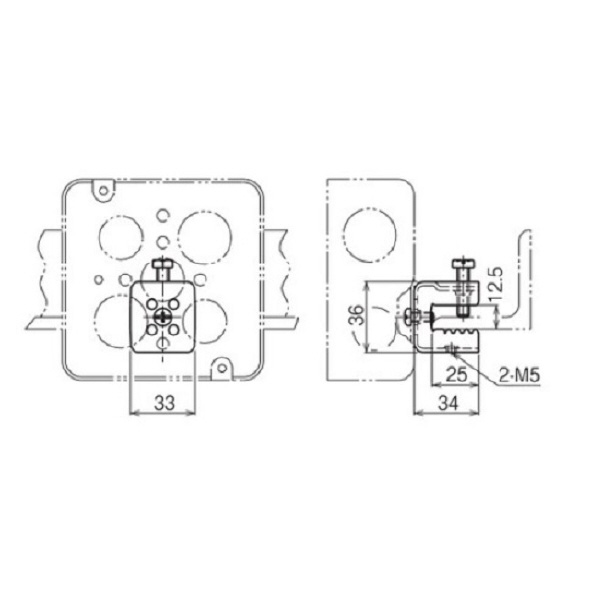 ネグロス電工（株） ボックス支持金具 A2L ボックス支持金具 A2L