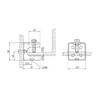 ネグロス電工（株） 支持金具 B3L-M8 支持金具 B3L-M8