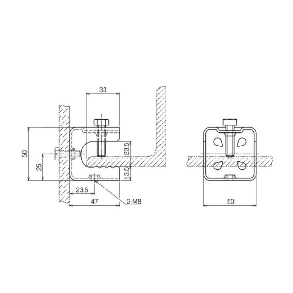 ネグロス電工（株） 支持金具 B3L-M8 支持金具 B3L-M8