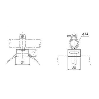 ネグロス電工（株） ユニックバンド 配管支持クリップ受台 U3U4-8 ユニックバンド U3U4-8