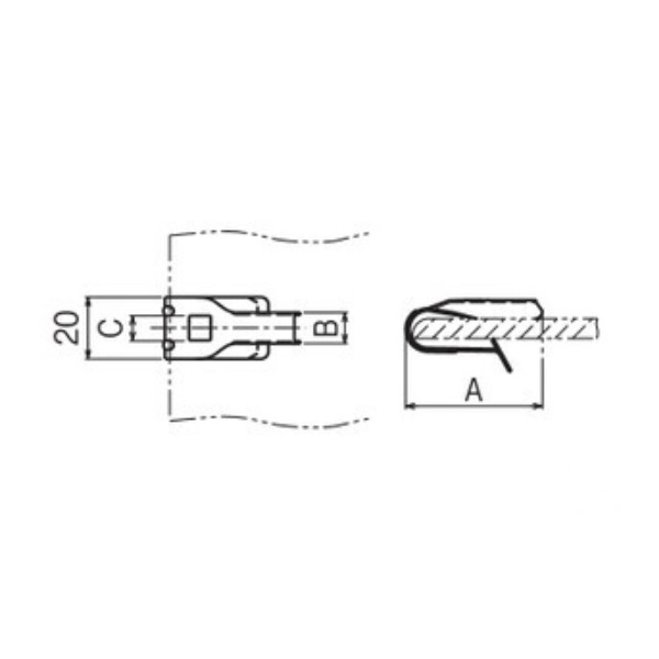 ネグロス電工（株） FVラック ケーブル支持金具 LB2 ＦＶラック　ケーブル支持金具 LB2B