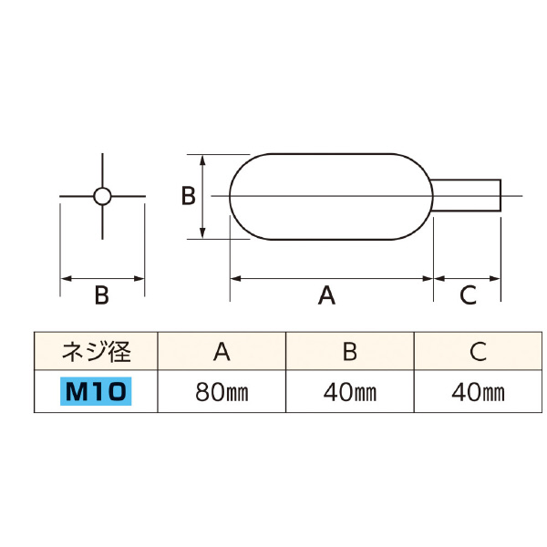 ミノル工業（株） E-41055R用先端誘導金具φ50 P Ｅ－４１０５５Ｒ用先端誘導金具φ５０ P-41055-03