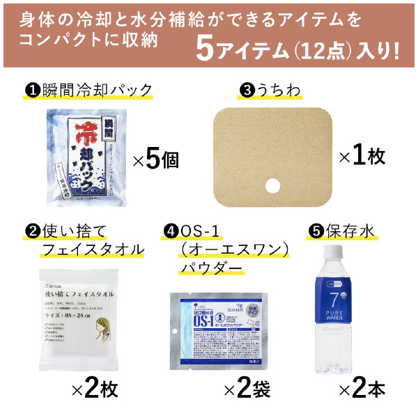 （株）キングジム 災害暑さ対策セット ATS-200 災害暑さ対策セット ATS-200
