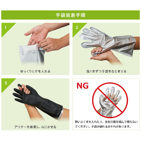 ショーワグローブ（株） EVOH製 耐透過性インナー手袋 CZ900 ＥＶＯＨ製　耐透過性インナー手袋１０枚入 CZ900-10P