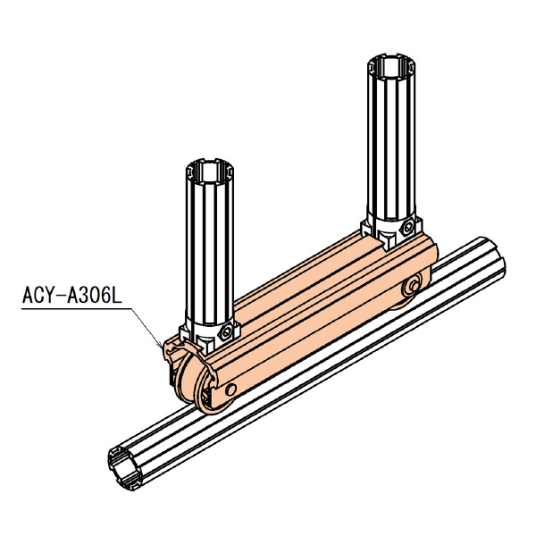 ＴＭＥＨジャパン（株） アルミローラーガイド ロング ACY-A306L アルミローラーガイド　ロング ACY-A306L