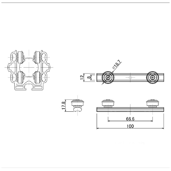 ＴＭＥＨジャパン（株） アルミパイプローラーガイド用ローラー LRA アルミパイプローラーガイド用ローラー LRA-19-2P