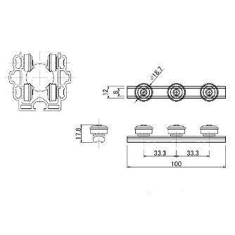 ＴＭＥＨジャパン（株） アルミパイプローラーガイド用ローラー LRA アルミパイプローラーガイド用ローラー LRA-19-3P