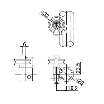ＴＭＥＨジャパン（株） アルミ滑車ユニット(平行) ACPP アルミ滑車ユニット（平行） ACPP-H6026A