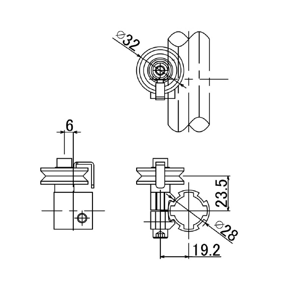ＴＭＥＨジャパン（株） アルミ滑車ユニット(平行) ACPP アルミ滑車ユニット（平行） ACPP-H6026A