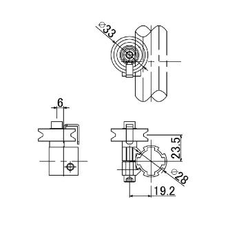 ＴＭＥＨジャパン（株） アルミ滑車ユニット(平行) ACPP アルミ滑車ユニット（平行） ACPP-H6026A-AL