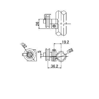 ＴＭＥＨジャパン（株） アルミ滑車ユニット(垂直) ACPP アルミ滑車ユニット（垂直） ACPP-V6026A