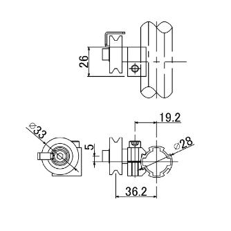 ＴＭＥＨジャパン（株） アルミ滑車ユニット(垂直) ACPP アルミ滑車ユニット（垂直） ACPP-V6026A-AL
