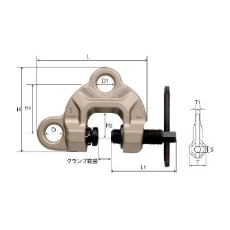 （株）スーパーツール スクリューカムクランプ(ダブル・アイ型) ツイストカム式 SDC-SRF スクリューカムクランプ SDC2SRF