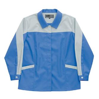 日新被服（株） 長袖スモック 5107-92 長袖スモック 5107-92-SS ﾗｲﾄﾌﾞﾙｰxｼﾙﾊﾞｰ