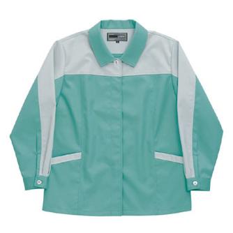 日新被服（株） 長袖スモック 5107-98 長袖スモック 5107-98-SS ﾗｲﾄｸﾞﾘﾝxｼﾙﾊﾞｰ