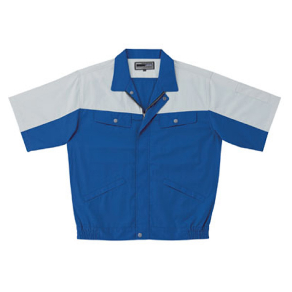 日新被服（株） 半袖ブルゾン 5115-94 半袖ブルゾン 5115-94-SS ﾌﾞﾙｰxｼﾙﾊﾞｰ