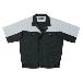 日新被服（株） 半袖ブルゾン 5115-100 半袖ブルゾン 5115-100-SS ﾗｲﾄﾌﾞﾗｯｸxｼﾙﾊﾞｰ