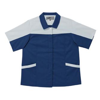 日新被服（株） 半袖スモック 5137-96 半袖スモック 5137-96-SS ﾈｲﾋﾞｰxｼﾙﾊﾞｰ