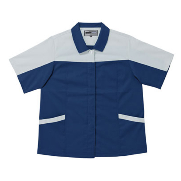 日新被服（株） 半袖スモック 5137-96 半袖スモック 5137-96-SS ﾈｲﾋﾞｰxｼﾙﾊﾞｰ