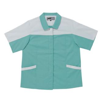 日新被服（株） 半袖スモック 5137-98 半袖スモック 5137-98-SS ﾗｲﾄｸﾞﾘﾝxｼﾙﾊﾞｰ