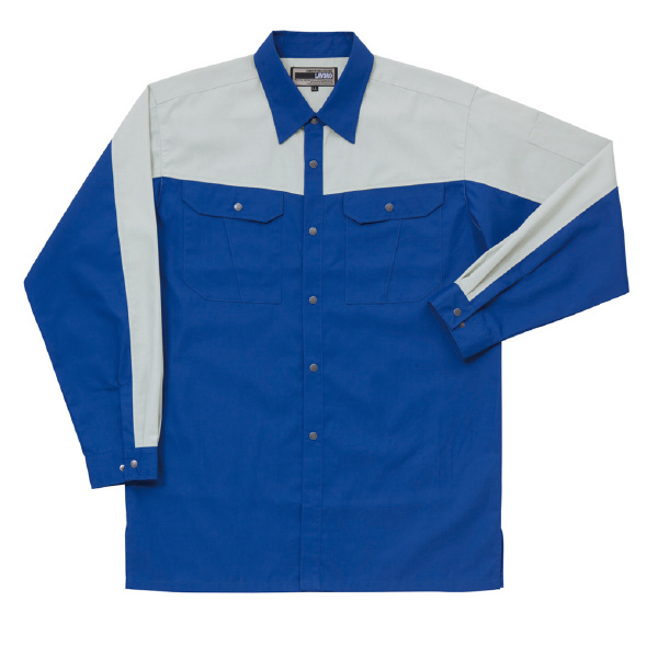日新被服（株） 長袖シャツ 5914-94 長袖シャツ 5914-94-S ﾌﾞﾙｰxｼﾙﾊﾞｰ