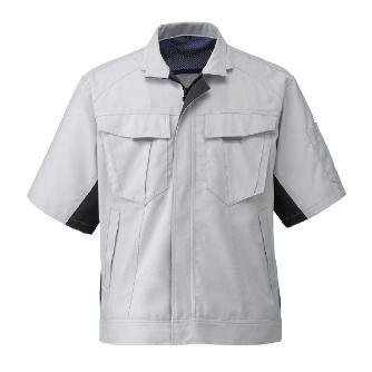 日新被服（株） 半袖ジャンパー SR2551-40 半袖ジャンパー SR2551-40-5L ｼﾙﾊﾞｰ
